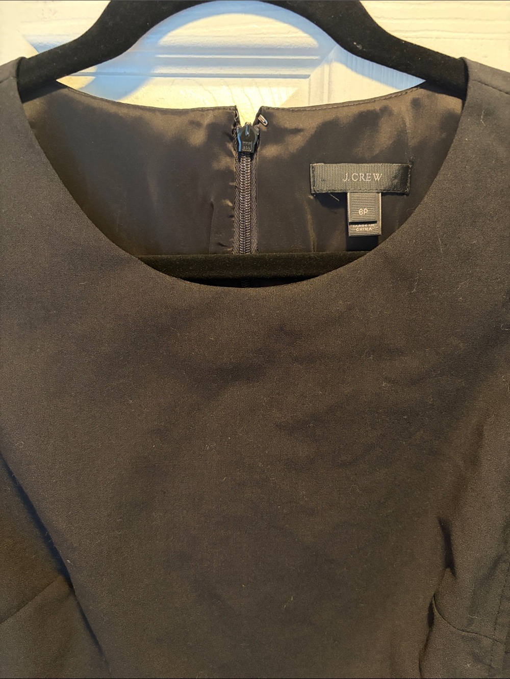 J. Crew Black Round-Neck Sheath Dress